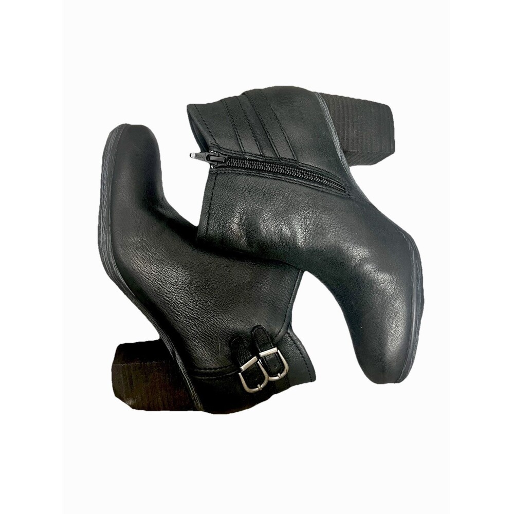 Josef Seibel Britney 47 Boots Womens Sz 5.5 (36) Leather Ankle Booties Black